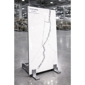 Carreaux de porcelaine très demandés STATUARIO NORWELL 600x1200mm Finition brillante 8mm pour sol et mur, idéal pour chambre et salon de luxe - Product Image 2