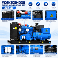 Générateur magnétique chinois Yuchai 320 kW, générateur à aimants permanents 320 kW avec moteur modèle YC6K520-D30