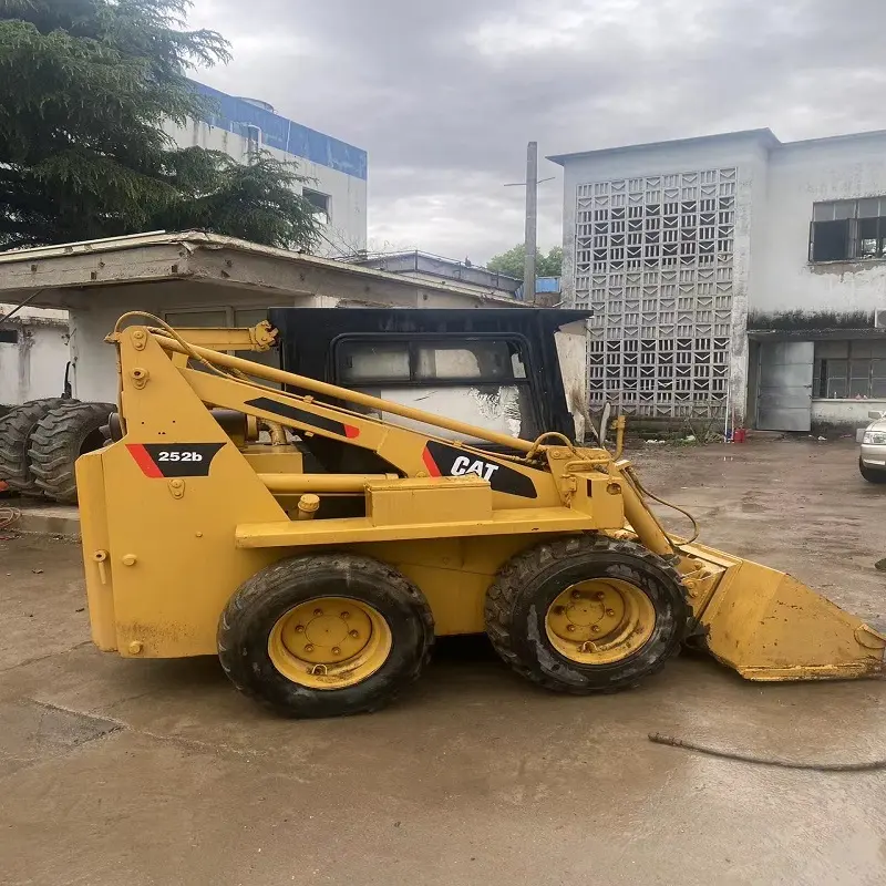 Americano usato mini skid steer loader CAT 252B 3ton macchina di seconda mano prezzo a buon mercato skid steer loader escavatore CAT 252B