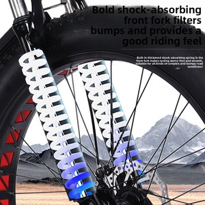 Vélo de montagne tout-terrain en acier à haute teneur en carbone, vitesses 21-24, freins à double disque, pour adultes, adolescents et collégiens - Product Image 3