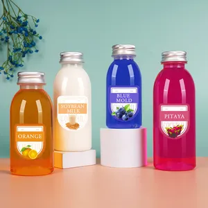 200ml 300ml 400ml 500ml Bubble Tea Bottle Clear Plastic Square Beverage Juice Cup Boba Tea Bottle Milk Tea Drink Juice Container