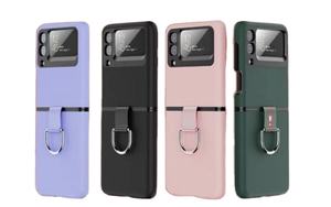 Étui de téléphone en cuir pour <span class=keywords><strong>Galaxy</strong></span> <span class=keywords><strong>z</strong></span> flip 5 4 étui/étui de téléphone en cuir plié avec support d'anneau pour étui SAM <span class=keywords><strong>Galaxy</strong></span> zfold 4 5 - Product Image 3