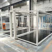 Maison conteneur en acier extensible à double aile, cabane préfabriquée papillon, mini-maison modulaire pliable pour camping, chambre, villa