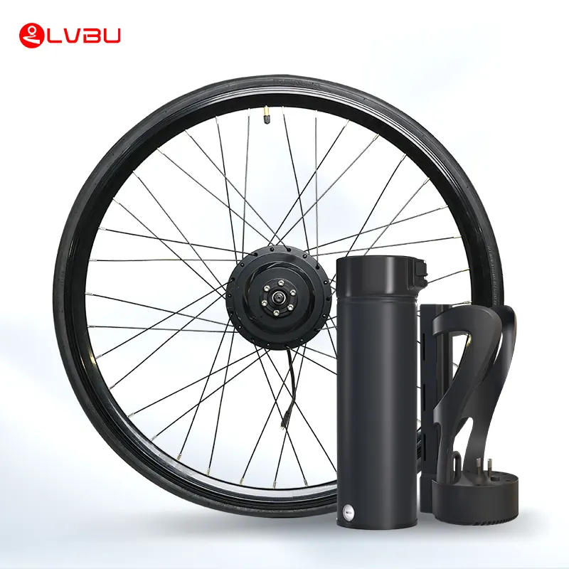 Lvbou — kit de motorisation de vélo électrique, roue avant/arrière de 20, 24, 26, 27.5, 29 pouces et 700c, moteur 250/350 w, bricolage, accélérateur, avec batterie