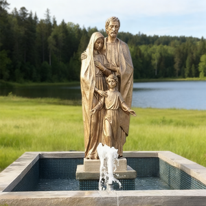Escultura de Bronce Fundido a la Cera Perdida, Estilo Religioso Sagrado Retro, Adorno para Parque, Estatua de la <span class=keywords><strong>Sagrada</strong></span> <span class=keywords><strong>Familia</strong></span>, Tamaño Personalizado - Product Image 3