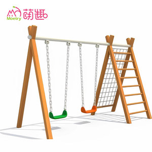 Ensemble de balançoire en bois Moetry pour enfants, siège de balançoire nid, Montessori, école maternelle, jardin d'enfants, aire de jeux naturelle, extérieur, cour - Product Image 3