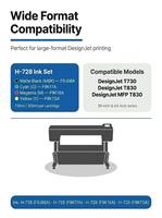 INK-TANK 728 F9J68A 300ml F9J67A Cartucho de Tinta Compatible Premium para HP728 para Impresora HP Designjet T730 T830