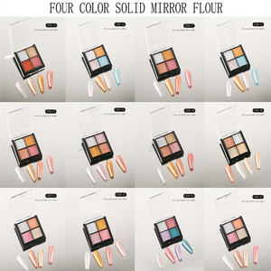 12-Color Gold Laser Mirror Nail Powder Set 4 Colors Per Box Solid Chrome Effect <b>Pigment</b> for Manicure Nail Art - Product Image 4