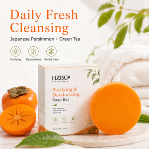 Wholesale <strong>Persimmon</strong> Body <strong>Soap</strong> for Old People Smell Removes Aging Body Odor with Japanese Green Tea Extract Gentle Daily Cleanser - Product Image 1