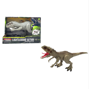Jouet T-Rex réaliste pour enfants de 3 ans et plus, dinosaure marchant à piles avec effets de lumière rugissante pressés à la main en plastique - Product Image 6
