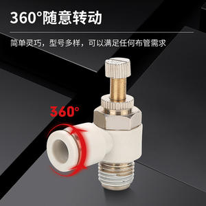 One-Way <b>Speed</b> <b>Control</b> Switch Pneumatic Connector SL4-M5/6-01/8-02 Cylinder Air Pipe Limiting Valve <b>Control</b> Valves - Product Image 3