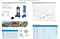 Pompe submersible pour eaux usées à haute teneur en solides série U 380V |   45-80mm Sans obstruction 3Ph 50Hz |   Usine certifiée CE ROHS