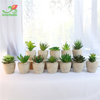 Plantes succulentes artificielles en pot de qualité supérieure Tmy Factory, mini plantes succulentes décoratives pour la maison, le bureau, la table
