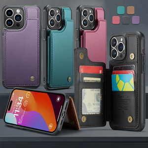 <span class=keywords><strong>CaseMe</strong></span> pour <span class=keywords><strong>iPhone</strong></span> 17 air SE XS <span class=keywords><strong>XR</strong></span> 11 12 13 14 15 16 Plus Pro Max TPU Soft Flip Card Slot Cash Bag PU Leather Phone Case Cover - Product Image 4