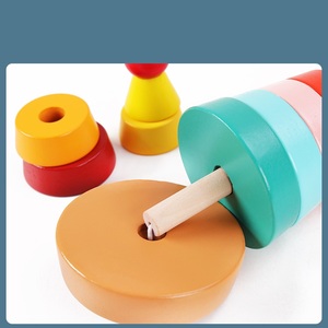 Bloques <span class=keywords><strong>de</strong></span> construcción <span class=keywords><strong>de</strong></span> madera para niños y bebés, juguete educativo <span class=keywords><strong>de</strong></span> apilamiento cognitivo <span class=keywords><strong>de</strong></span> Color arcoíris, torre <span class=keywords><strong>de</strong></span> <span class=keywords><strong>Hanói</strong></span> - Product Image 4