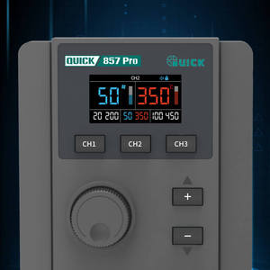 Estación de Retrabajo de Aire Caliente Digital QUICK <span class=keywords><strong>857</strong></span> Pro 110V con Pantalla Digital, Inducción Magnética e Inicio/Parada Inteligente para Reparación de PCB de Teléfonos - Product Image 3