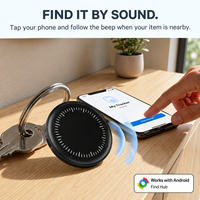 Longue autonomie de la batterie pour balise intelligente, étanche à la poussière IP6X, avec contrôle à distance par application et suivi en temps réel pour clés, sacs et animaux de compagnie