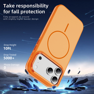 Nuove Tendenze: <span class=keywords><strong>Cover</strong></span> Magnetica <span class=keywords><strong>Arancione</strong></span> per <span class=keywords><strong>iPhone</strong></span> 17 <span class=keywords><strong>Pro</strong></span> Max, Custodia Antiurto con Effetto Satinato per <span class=keywords><strong>iPhone</strong></span> 17 <span class=keywords><strong>Pro</strong></span> Max - Product Image 4