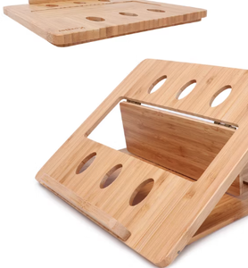 Rehausseur d'ordinateur portable ergonomique en bambou (pliable et portable) - Product Image 6