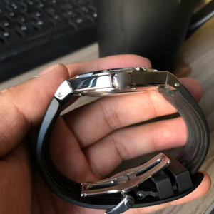 นาฬิกาข้อมือผู้ชายหรูหรา สไตล์ธุรกิจและกีฬา ระบบออโตเมติก ตัวเรือนบางเฉียบ ทำจากสแตนเลส กระจกแซฟไฟร์ กันน้ำ 30 บาร์ ดีไซน์เรียบง่าย - Product Image 4