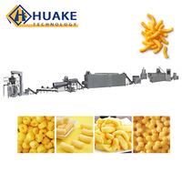 Petite échelle 100kg-150 KG/H Double Vis Bouffée Collations Flocons Alimentaire Faisant La Machine Puff Corn Extrudeuse
