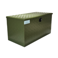 Boîte de rangement Ute Jinxin en aluminium vert militaire, revêtement poudré, légère, verrouillable, étanche et anti-poussière, OEM pour Hilux/Ford Ranger/Isuzu
