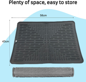 Refine Factory Non-Slip Baking Mat Silicone Modern Large Dish Drying Mat Eco-Friendly Rectangle <strong>Table</strong> <strong>Top</strong> <strong>Protector</strong> for Home Use - Product Image 3