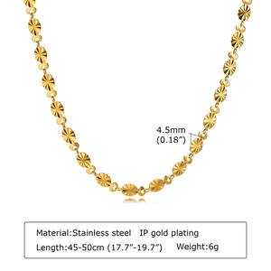 Collana a catena in acciaio inossidabile placcato in PVD 18K placcato impermeabile per regalo da festa - Product Image 6