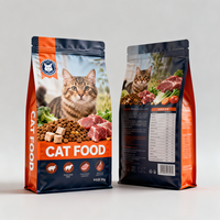 Sacs d'emballage pour aliments pour animaux de compagnie, personnalisés, imprimés, 1 kg, 5 kg, 10 kg, fond plat flexible, recyclables, pour aliments pour chiens et chats