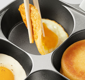Poêle à frire 4-en-1 en titane antiadhésive avec poignée ergonomique, compatible avec les cuisinières à gaz et les plaques à induction - Product Image 6