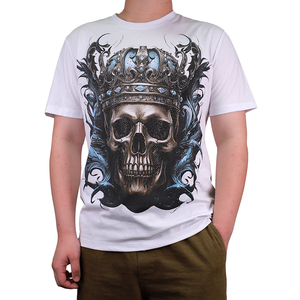 Camiseta de peso pesado con diamantes de imitación para hombre, camiseta de gran tamaño personalizada con logotipo e imagen, Camisetas estampadas para hombre - Product Image 1