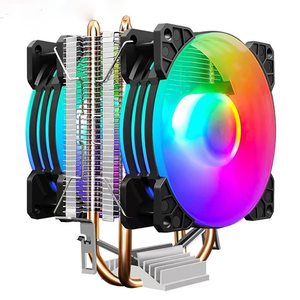 RGB CPU Cooler 90mm PWM <b>Fan</b> with Heatsink Pipe Cooling for Desktop LGA 1155 1150 1151 AM4 AM5 2011 FM2 Universal Platform - Product Image 1