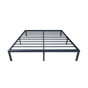 Nuevo Diseño, Fácil de Montar, Base de Cama Queen Size Negra, Cama Metálica Doble para Dormitorio con 14 Pulgadas de Alto - Product Image 4