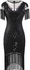 50 15 pièces sur mesure nouveaux Styles femmes des années 1920 dentelle cou Great Gatsby <span class=keywords><strong>robe</strong></span> Sequin Art déco clapet Costume Ecoparty - Product Image 3