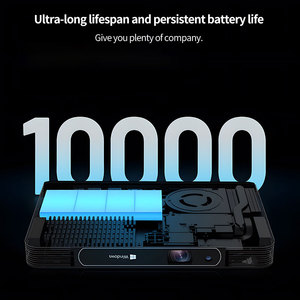 โปรเจคเตอร์โฮมเธียเตอร์แบบพกพาสำหรับโรงภาพยนตร์ ความสว่าง 350 ANSI ลูเมนส์ เทคโนโลยี LED DLP แบตเตอรี่ในตัว (2-3 ชั่วโมง) รองรับ WiFi แบบ Dual-Band - Product Image 6