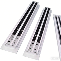 Diffuseur d'air encastré en aluminium à lames fixes, diffuseur de plafond réglable pour système de ventilation
