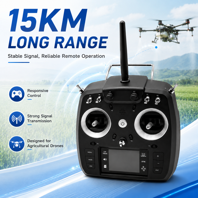 SIYI FT24 Drone Remote Controller Digital LED Display 4 Buttons Rechargeable Battery 2.4G 10m Control Distance Mini Receiver