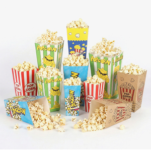 Cajas de Palomitas de Maíz de Papel Impresas de Una Sola Pared, Biodegradables, Ecológicas y Desechables, de Alta Calidad, para Fiestas - Product Image 6