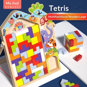 Jeu de puzzle en bois 3D pour tout-petits, jouet éducatif Montessori 0-24 mois, développement de la pensée spatiale et de la résolution de problèmes, cadeau sûr et non toxique - Product Image 4
