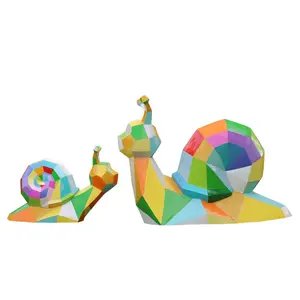 Hot selling fiberglass garden cartoon animal snail outdoor sculpture for resin art statue