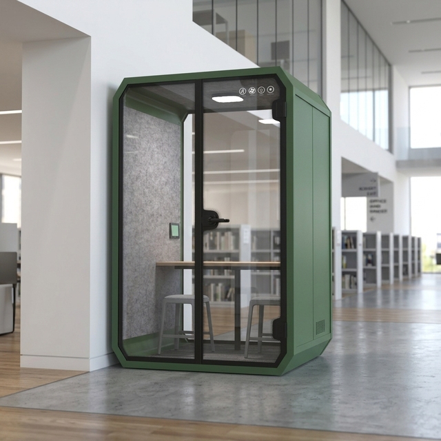 Modern Aluminum Movable Outdoor Isolation Booth Office Pod Silent Studio Recording Acoustic Adjustable Height