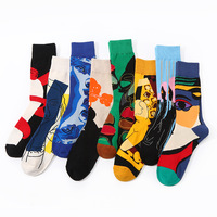 Vente en gros de mode coloré Funky Unique Animal Food Cartoon Chaussettes Hommes Unisex Trendy Novelty Cotton Crew Chaussettes