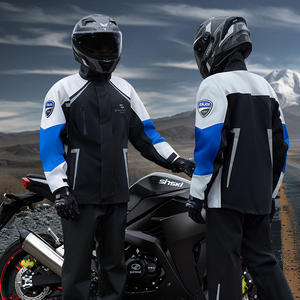 Bộ đồ mưa đi xe máy có thể tách rời, chất liệu Oxford, thoáng khí, phản quang, gồm áo khoác và quần - Product Image 3