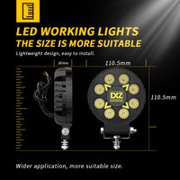 DXZ 4C-BQ-Y Vente en gros, lampe de travail LED étanche IP68, 1600LM, 14W, faisceau spot, 9-36V DC, portée de 239m, lampe de conduite tout-terrain