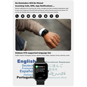 Nuevo diseño de reloj inteligente 2020 Zeblaze <span class=keywords><strong>GTS</strong></span> audífonos-bluetooths deportes reloj de fitness - Product Image 6
