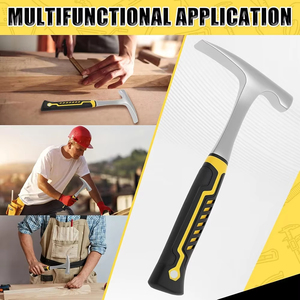 ค้อนสำรวจทางธรณีวิทยาแบบชิ้นเดียว ทำจากเหล็ก สำหรับงานสำรวจทางธรณีวิทยา พร้อมด้ามจับกันลื่น - Product Image 5