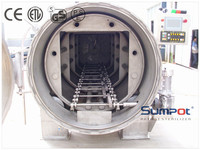 Autoclave rotative à haute uniformité avec système de pulvérisation d'eau pour le traitement du lait en bouteilles PP/verre