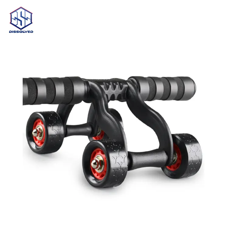 Großhandel Stretch Elastic Abdominal Roller Body Fitness geräte 4 Räder Bauch rad Muskel training AB Räder