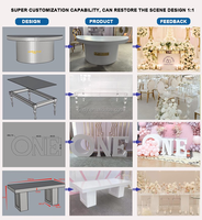 Table de bar carrée personnalisée en acrylique PVC peinte en blanc pour réceptions de mariage et événements festifs