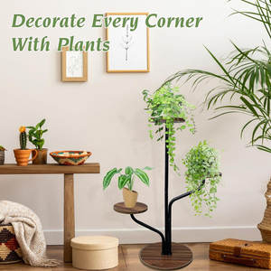 Soporte de planta de Metal dorado de lujo, soporte de maceta alta, soporte de maceta de esquina, estantes múltiples, soporte de exhibición de plantas - Product Image 3